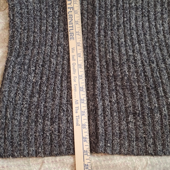 Limited Women Long Sleeve V-Neck Pullover Sweater Charcoal Size S Wool Mix - Picture 7 of 7